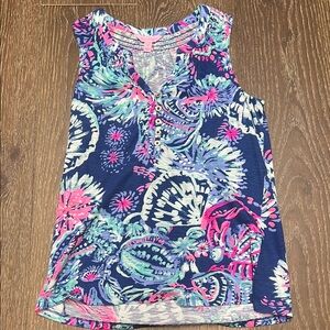 Colorful Sleeveless Floral Top